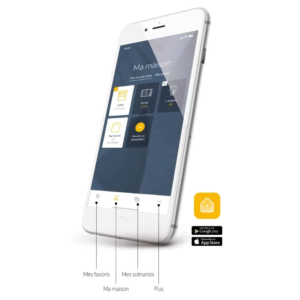 L’application TaHoma sur smartphone : favoris, maison, scénarios